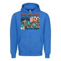 True Royal i'm just here for the snacks #soccer sister Zipper Hoodie - Zillion Design Studio