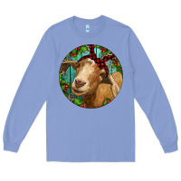 Colony Blue Farm Goat Christmas Long Sleeve Tee - RanaPortraitStore