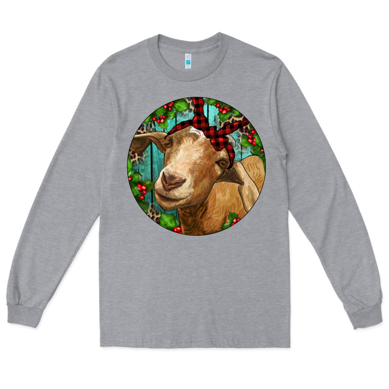 Farm Goat Christmas Long Sleeve Tee by RanaPortraitStore | Teevron