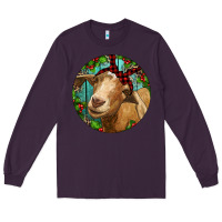 Plum Farm Goat Christmas Long Sleeve Tee - RanaPortraitStore