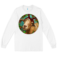 White Farm Goat Christmas Long Sleeve Tee - RanaPortraitStore