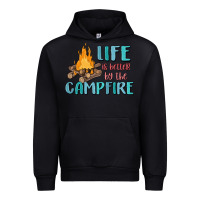 Black life is better by the campfire Urban Hoodie - MaliasSmallBusiness