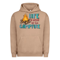 Pigment Burro life is better by the campfire Urban Hoodie - MaliasSmallBusiness