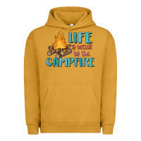 Pigment Peanut Butter life is better by the campfire Urban Hoodie - MaliasSmallBusiness