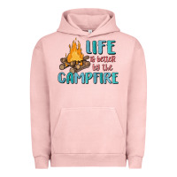 Pigment Salmon life is better by the campfire Urban Hoodie - MaliasSmallBusiness