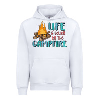 White life is better by the campfire Urban Hoodie - MaliasSmallBusiness