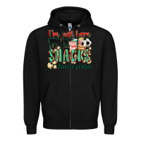 Black i'm just here for the snacks #soccer  brother Zipper Hoodie - Zillion Design Studio