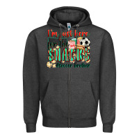 Charcoal Heather i'm just here for the snacks #soccer  brother Zipper Hoodie - Zillion Design Studio