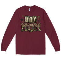 Burgundy boy mom Long Sleeve Tee - Zillion Design Studio