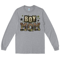 Heather Grey boy mom Long Sleeve Tee - Zillion Design Studio