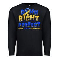 Black down right perfect down syndrome Premium Sweatshirt - Artiststas