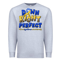 Heather Grey down right perfect down syndrome Premium Sweatshirt - Artiststas