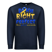 Navy down right perfect down syndrome Premium Sweatshirt - Artiststas
