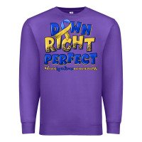 Purple down right perfect down syndrome Premium Sweatshirt - Artiststas