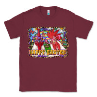 Burgundy happy easter roosters Classic Tee - RanaPortraitStore