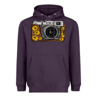 Plum sunflower leopard vintage camera Heavyweight Hoodie - FaDigitalArtStudio