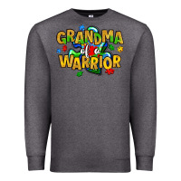 Charcoal Heather grandma of a warrior Premium Sweatshirt - Artiststas