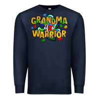 Navy grandma of a warrior Premium Sweatshirt - Artiststas