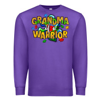 Purple grandma of a warrior Premium Sweatshirt - Artiststas