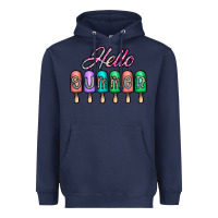 Navy hello summer Heavyweight Hoodie - CowhideDigitalArt