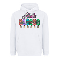 White hello summer Heavyweight Hoodie - CowhideDigitalArt