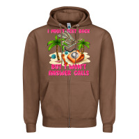 Chestnut i might text back Zipper Hoodie - texasbilliewilder