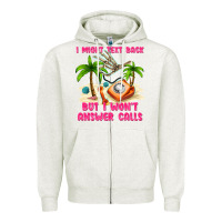 Oatmeal Heather i might text back Zipper Hoodie - texasbilliewilder