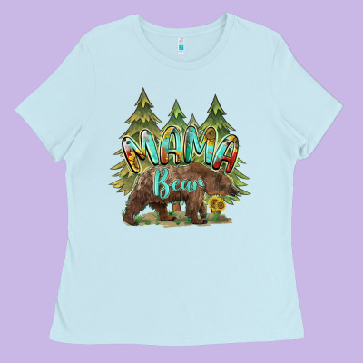Mama Bear Trees Ladies Tee Designed By Barkaloodesign
