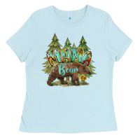 Baby Blue mama bear trees Ladies Tee - BarkalooDesign