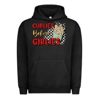 Pigment Black curlies before girlies Urban Hoodie - MaliasSmallBusiness