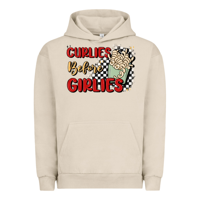 Curlies Before Girlies Urban Hoodie by MaliasSmallBusiness | Teevron