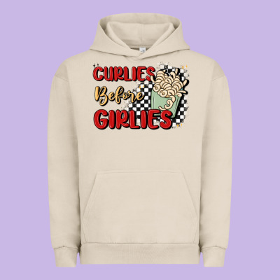 Curlies Before Girlies Urban Hoodie Designed By Maliassmallbusiness