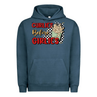 Pigment Midnight Navy curlies before girlies Urban Hoodie - MaliasSmallBusiness