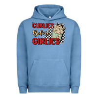 Pigment Pebble Blue curlies before girlies Urban Hoodie - MaliasSmallBusiness