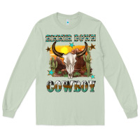 Matcha simmer down cowboy Long Sleeve Tee - texasbilliewilder