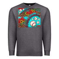 Charcoal Heather baseball leopard turquoise sunflower Premium Sweatshirt - JahusDesignShop
