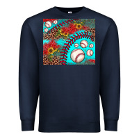 Navy baseball leopard turquoise sunflower Premium Sweatshirt - JahusDesignShop