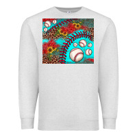 Oatmeal Heather baseball leopard turquoise sunflower Premium Sweatshirt - JahusDesignShop