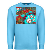 Ocean Blue baseball leopard turquoise sunflower Premium Sweatshirt - JahusDesignShop