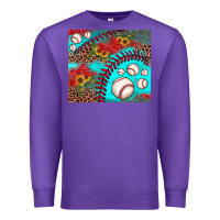 Purple baseball leopard turquoise sunflower Premium Sweatshirt - JahusDesignShop