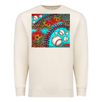 Sandshell baseball leopard turquoise sunflower Premium Sweatshirt - JahusDesignShop