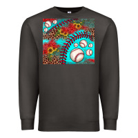 Smoke baseball leopard turquoise sunflower Premium Sweatshirt - JahusDesignShop