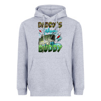 Heather Grey daddy's fishing buddy Heavyweight Hoodie - HRA Design Shop