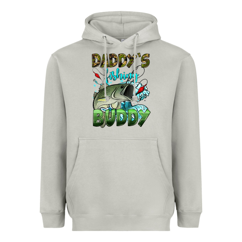 Daddy's Fishing Buddy Heavyweight Hoodie by HRA Design Shop | Teevron