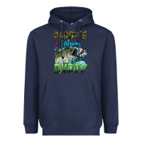 Navy daddy's fishing buddy Heavyweight Hoodie - HRA Design Shop