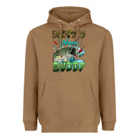 Toasted Coconut daddy's fishing buddy Heavyweight Hoodie - HRA Design Shop