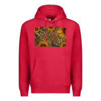 Cardinal Camouflage Leopard Sunflower Background Premium Hoodie - Jasminsmagicworld