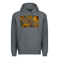 Rock Camouflage Leopard Sunflower Background Premium Hoodie - Jasminsmagicworld