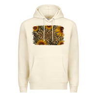 Sandshell Camouflage Leopard Sunflower Background Premium Hoodie - Jasminsmagicworld