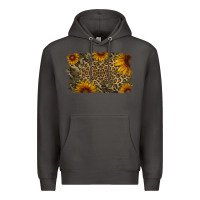 Smoke Camouflage Leopard Sunflower Background Premium Hoodie - Jasminsmagicworld
